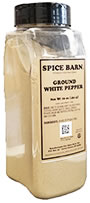 Ground white pepper quart container